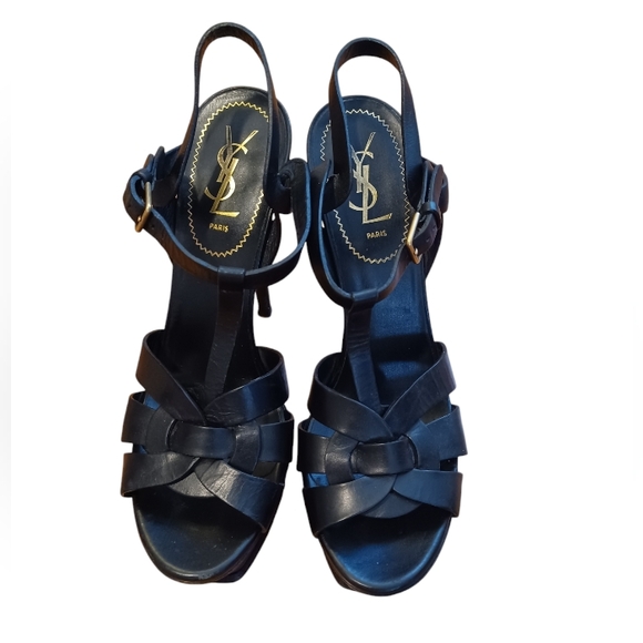 Yves Saint Laurent Leather T-Strap Sandals - Picture 3 of 8